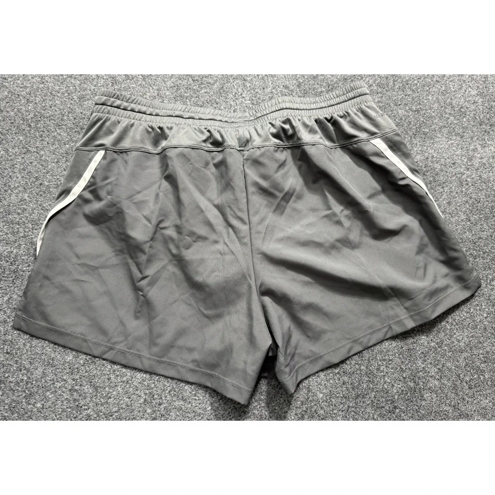 Adidas Women's Ti Run Shorts XL Gray White Aeroready Running Athletic‎ Lined NWT